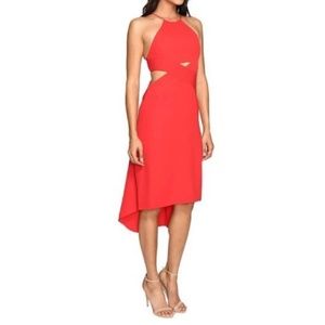 Halston Heritage Hi-lo Cut Out Dress